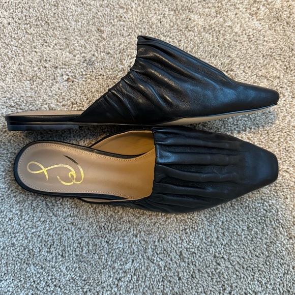 NEW Sam Edelman Cecilia Mule (Rouched Flat) Size 6.5 Black - Picture 4 of 6